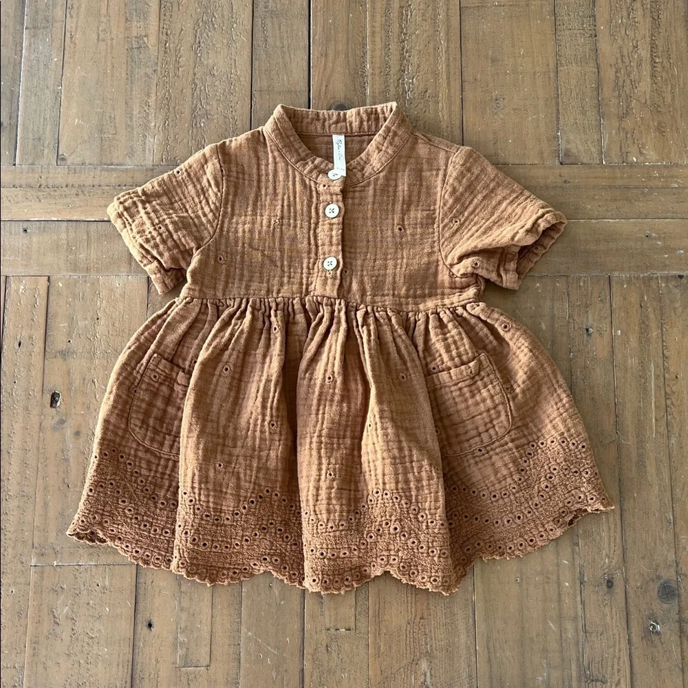 Rylee + Cru | Dresses | Rylee Cru Esme Dress Rust Eyelet Cotton Gauzy  Button Front 62 Months | Poshmark